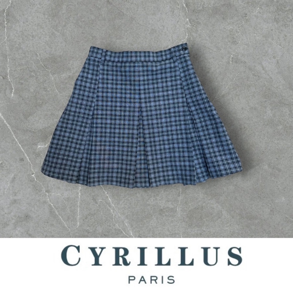 Cyrillus‎ Girl’s Grey Plaid Pleated Skirt, Size 10, MSRP $57